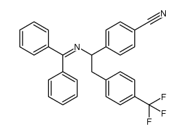 4-(1-(diphenylmethyleneamino)-2-(4-(trifluoromethyl)phenyl)ethyl)benzonitrile结构式