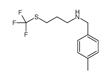 N-(4-Methylbenzyl)-3-[(trifluoromethyl)sulfanyl]-1-propanamine Structure