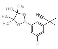 1-(3-Chloro-5-(4,4,5,5-tetramethyl-1,3,2-dioxaborolan-2-yl)phenyl)cyclopropanecarbonitrile structure