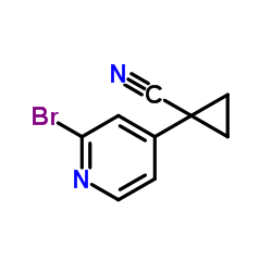 1-(2-溴吡啶-4-基)环丙烷甲腈结构式