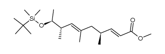 (4S,8S,9S)-9-((1,1-dimethylethyl)dimethylsiloxy)-4,6,8-trimethyl-2,6-decadienoic acid methyl ester Structure