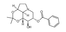 1,3-Dioxino4,5,6-hiindolizine-8,9-diol, octahydro-2,2-dimethyl-, 8-benzoate, 3aS-(3a.alpha.,8.alpha.,9.beta.,9a.beta.,9b.alpha.)- picture