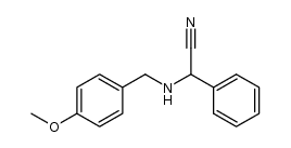 2-[(4-methoxybenzyl)amino]-2-phenylacetonitrile结构式