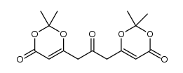 6,6'-(2-oxopropane-1,3-diyl)bis(2,2-dimethyl-4H-1,3-dioxin-4-one)结构式