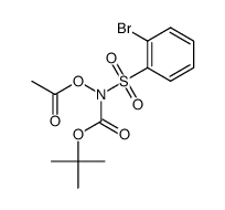 tert-butyl N-(2-bromobenzenesulfonyl)-N-acetyloxy-carbamate结构式