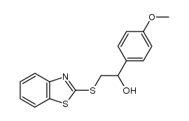 α-[(benzothiazol-2-ylthio)methyl]-4-methoxybenzenemethanol结构式