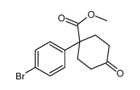 1-(4-溴苯基)-4-氧代环己烷甲酸甲酯结构式