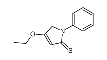 2H-Pyrrole-2-thione,4-ethoxy-1,5-dihydro-1-phenyl-(9CI) structure