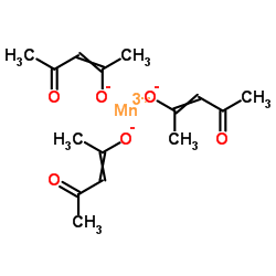 Manganese(3+) tris(4-oxo-2-penten-2-olate) structure