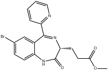 (R)-3-(溴-2-氧代-5-(吡啶-2-基)-2,3-二氢-1H-苯并[e][1,4]二氮杂卓-3-基)丙酸甲酯结构式