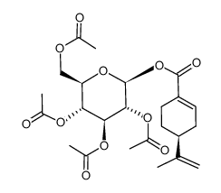 2,3,4,6-tetra-O-acetyl-β-D-glucopyranosyl (-)-perillate Structure