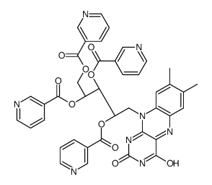 [(2S,3R,4R)-5-(7,8-dimethyl-2,4-dioxobenzo[g]pteridin-10-yl)-2,3,4-tris(pyridine-3-carbonyloxy)pentyl] pyridine-3-carboxylate Structure