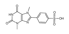 3,7-Dimethyl-8-p-sulfophenylxanthine structure