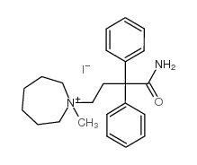 4-(1-methylazepan-1-ium-1-yl)-2,2-diphenylbutanamide,iodide Structure