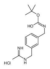 叔-丁基N-[3-(亚氨乙酰基氨基甲基)苄基]氨基甲酸酯,盐酸盐结构式