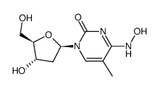 1-(β-D-2-deoxyribofuranosyl)-4-hydroxyamino-5-methylpyrimidin-2(1H)-one结构式