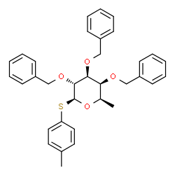 p-methylphenyl 2,3,4-tri-O-benzyl-1-thio-β-L-fucopyranoside structure