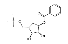 (1R,2R,3S,4S)-1-benzyloxy-2,3-dihydroxy-4-(tert-butoxymethyl)cyclopentane Structure