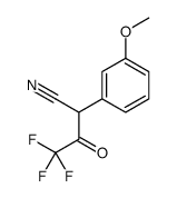 4,4,4-TRIFLUORO-2-(3-METHOXY-PHENYL)-3-OXO-BUTYRONITRILE structure