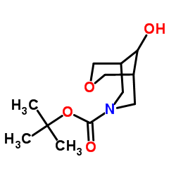 N-Boc-3-oxa-7-azabicyclo[3.3.1]nonan-9-ol结构式