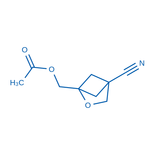 (4-Cyano-2-oxabicyclo[2.1.1]hexan-1-yl)methyl acetate structure