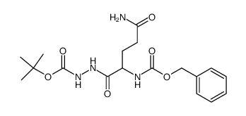 2-[(S)-5-Amino-1,5-dioxo-2-[[(benzyloxy)carbonyl]amino]pentyl]hydrazine-1-carboxylic acid tert-butyl ester结构式