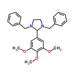 1,3-Dibenzyl-2-(3,4,5-trimethoxyphenyl)imidazolidine Structure