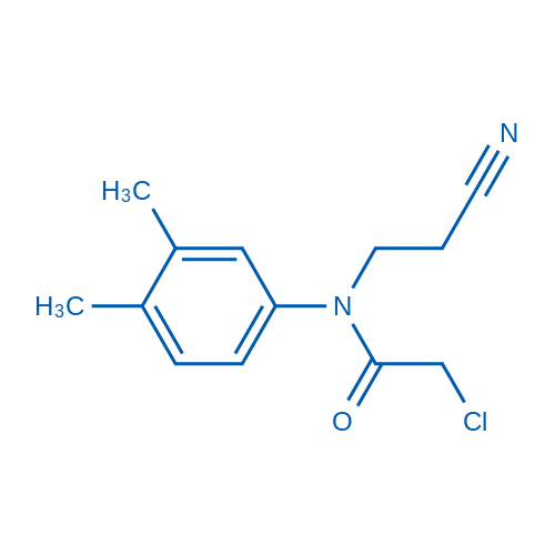 2-氯-N-(2-氰基乙基)-N-(3,4-二甲基苯基)乙酰胺结构式