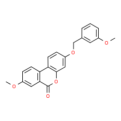 8-methoxy-3-[(3-methoxyphenyl)methoxy]benzo[c]chromen-6-one Structure