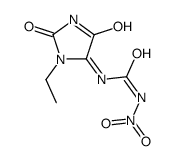 1-(3-ethyl-2,5-dioxoimidazolidin-4-ylidene)-3-nitrourea结构式