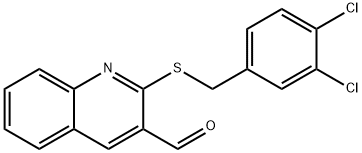 2-[(3,4-dichlorobenzyl)sulfanyl]-3-quinolinecarbaldehyde结构式