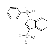 1-(苯基磺酰基)吲哚-3-磺酰氯结构式