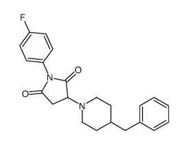 3-(4-benzylpiperidin-1-yl)-1-(4-fluorophenyl)pyrrolidine-2,5-dione结构式