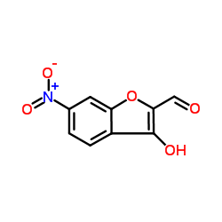 3-Hydroxy-6-nitro-benzofuran-2-carbaldehyde结构式