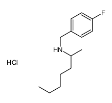 N-[(4-fluorophenyl)methyl]heptan-2-amine,hydrochloride结构式