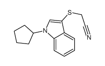 2-(1-cyclopentylindol-3-yl)sulfanylacetonitrile Structure