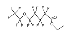 2,2,3,3,4,4,5,5-Octafluoro-5-(1,1,2,2-tetrafluoro-2-iodo-ethoxy)-pentanoic acid ethyl ester Structure