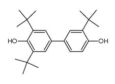 3,3',5-tri-tert-butyl-[1,1'-biphenyl]-4,4'-diol结构式