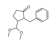 2-benzyl-3-(dimethoxymethyl)cyclopentan-1-one Structure