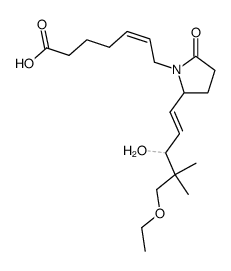 (Z)-7-[2-((E)-5-Ethoxy-3-hydroxy-4,4-dimethyl-pent-1-enyl)-5-oxo-pyrrolidin-1-yl]-hept-5-enoic acid结构式