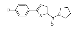 [5-(4-chlorophenyl)thiophen-2-yl]-pyrrolidin-1-ylmethanone Structure