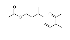 (3,6,7-trimethyl-8-oxonon-5-enyl) acetate结构式