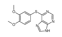 6-(3,4-dimethoxyphenyl)sulfanyl-7H-purine Structure