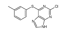 2-chloro-6-(3-methylphenyl)sulfanyl-7H-purine结构式