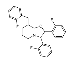 (E)-8-(2-Fluorbenzyliden)-2,3-bis(2-fluorphenyl)perhydrooxazolo[3,2-a]pyridin Structure