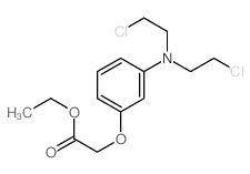 Acetic acid,2-[3-[bis(2-chloroethyl)amino]phenoxy]-, ethyl ester结构式