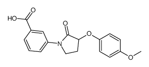 3-(3-(4-甲氧基苯氧基)-2-氧代吡咯烷-1-基)苯甲酸结构式