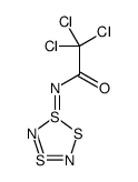 2,2,2-trichloro-N-(1λ4,2,4λ4-trithia-3,5-diazacyclopenta-3,4-dien-1-ylidene)acetamide结构式