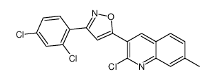 5-(2-chloro-7-methylquinolin-3-yl)-3-(2,4-dichlorophenyl)-1,2-oxazole结构式