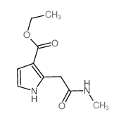 1H-Pyrrole-3-carboxylicacid, 2-[2-(methylamino)-2-oxoethyl]-, ethyl ester结构式